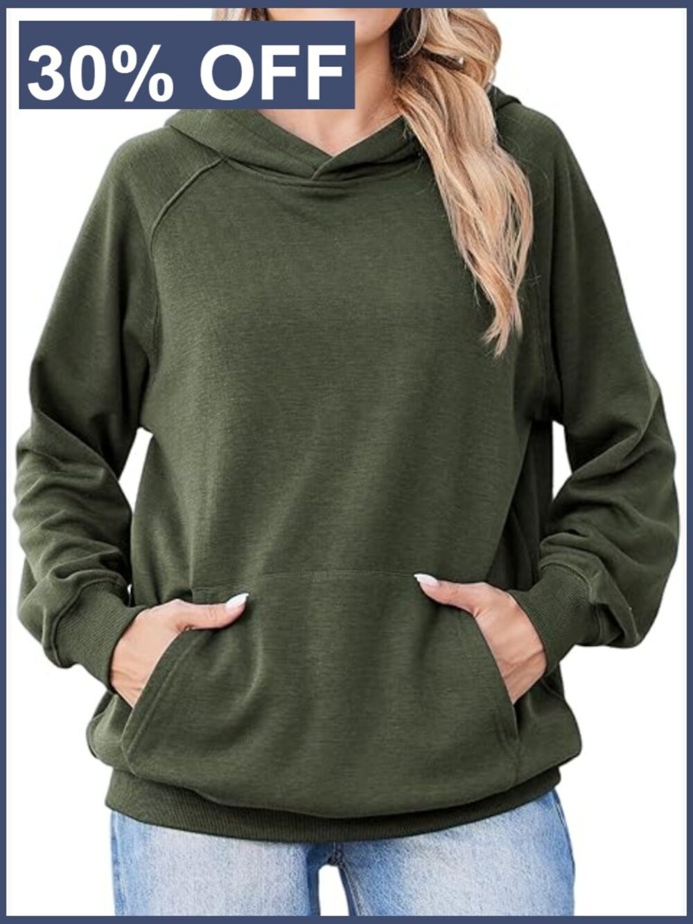Women's Fleece Hoodie Oversized Midweight Pullover Sweatshirt Kangaroo Pocket